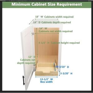 13 in. Pull-Out Drawer for 18 in. Base Cabinet Soft Close